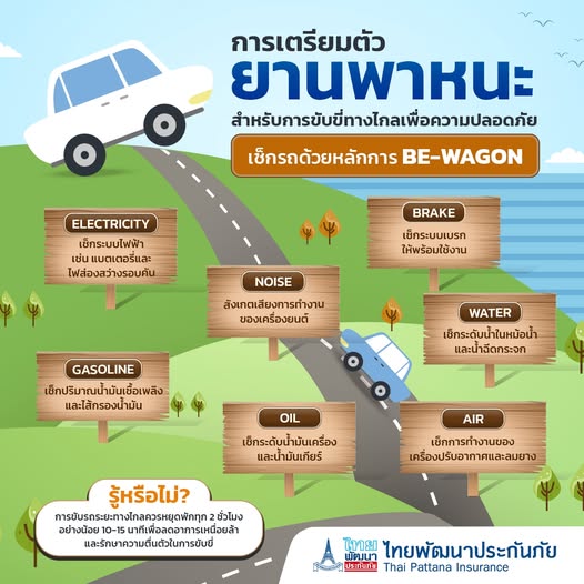 การเตรียมตัวและยานพาหนะสำหรับการขับขี่ทางไกลเพื่อความปลอดภัย